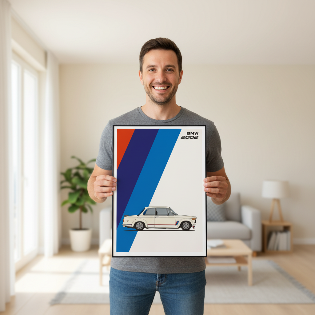 Cuadro BMW 2002 decoración automotriz Persona