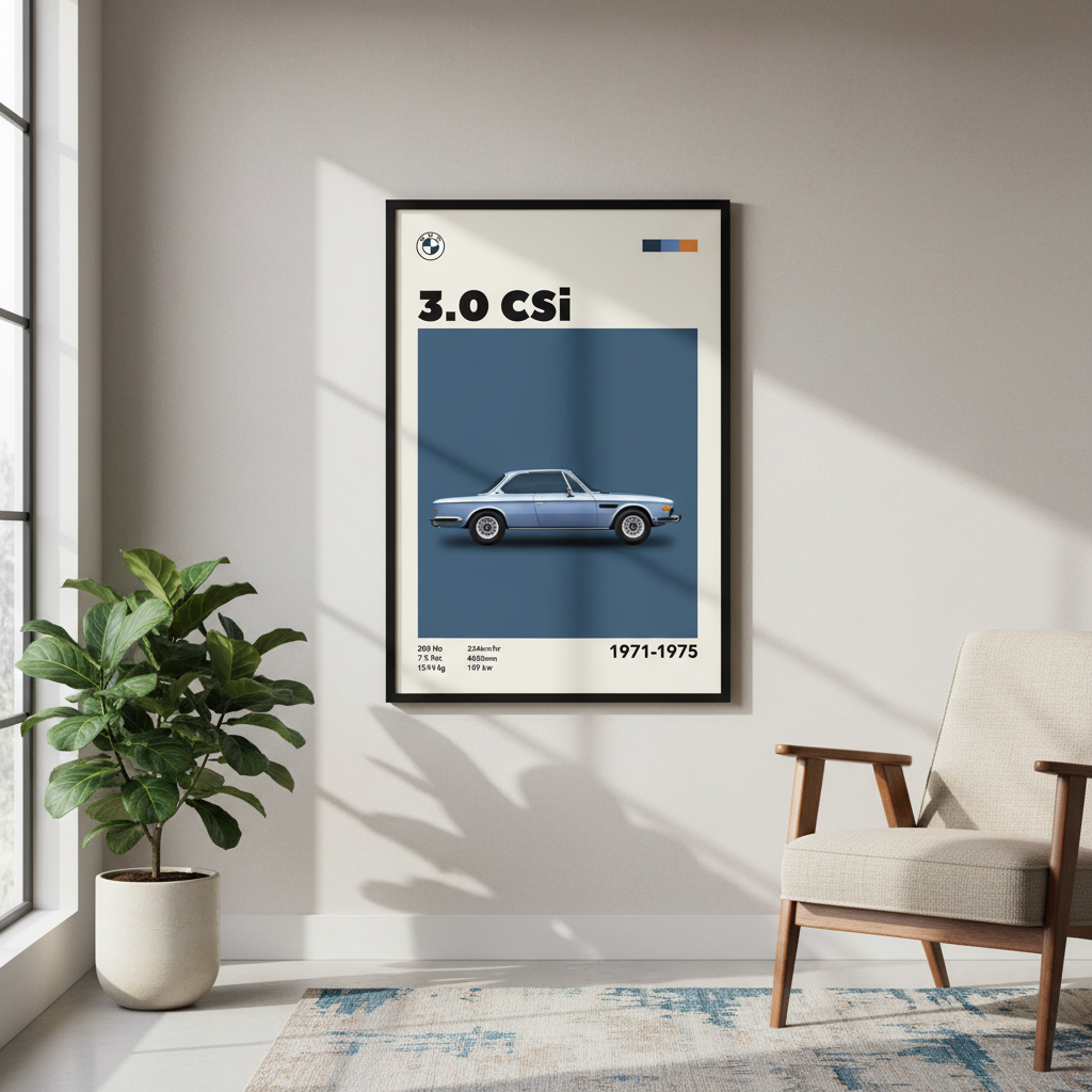 Cuadro BMW 3.0 CSI decoración automotriz - Habitación