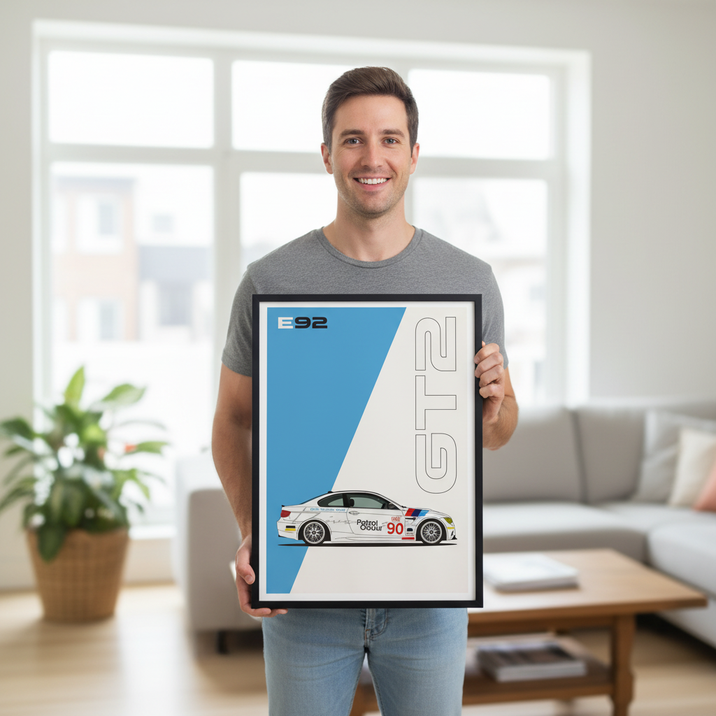Cuadro BMW E92 GT2 decoración automotriz Persona