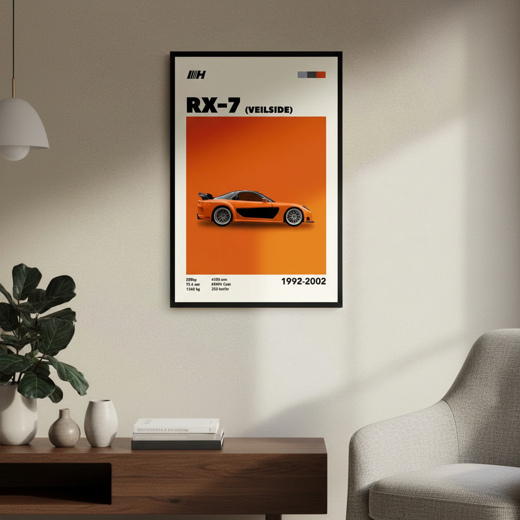 Cuadro Mazda RX-7 Vielside decoración automotriz - Habitación
