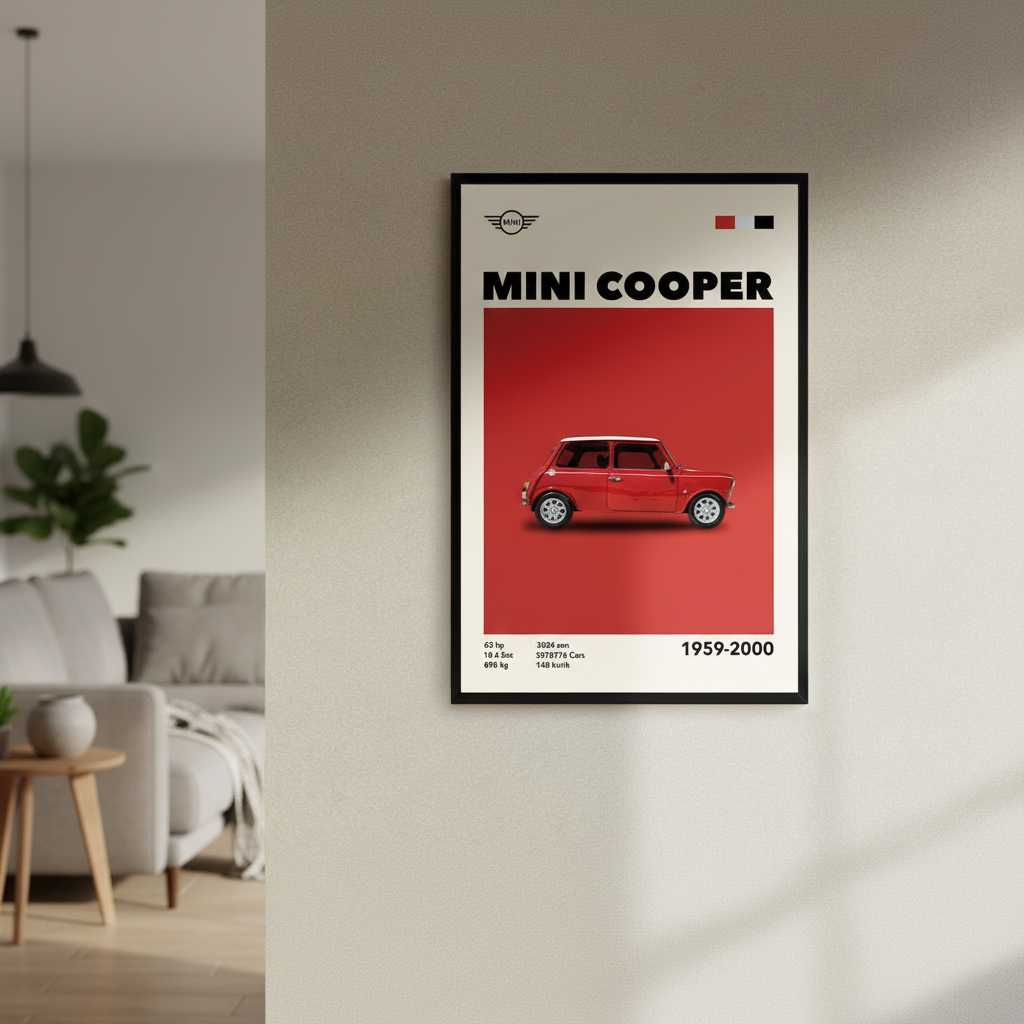 Cuadro Mini Cooper decoración automotriz - Habitación