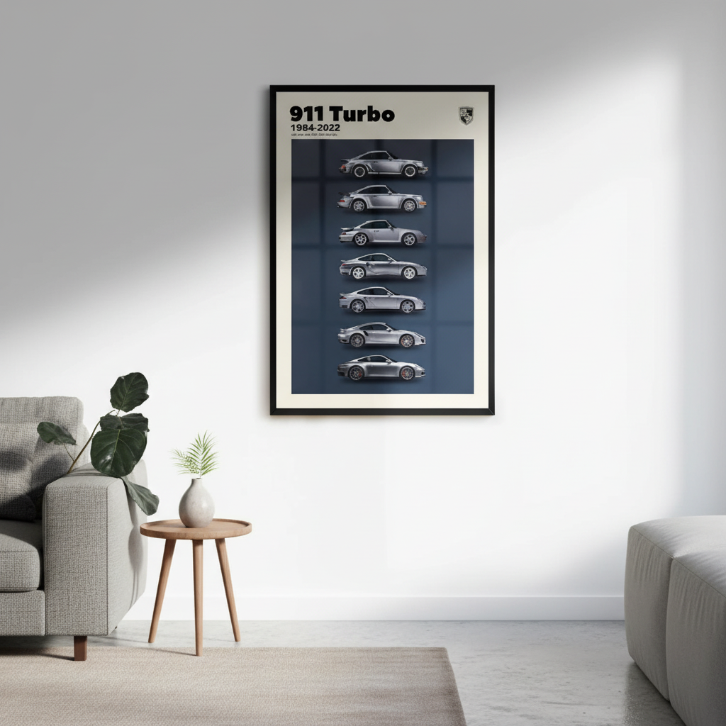 Cuadro Porsche 911 Turbo Evolution decoración automotriz - Habitación
