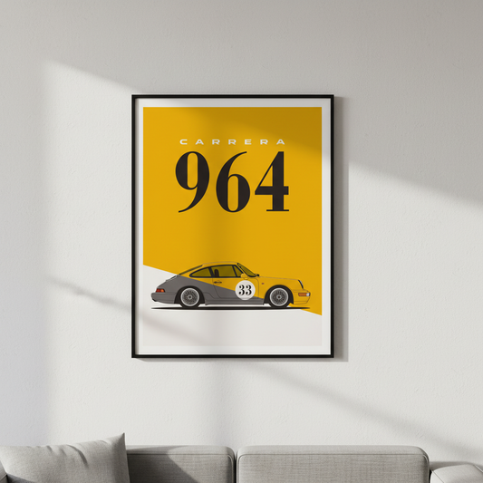 Cuadro Porsche Carrera 964 decoración automotriz - Habitación