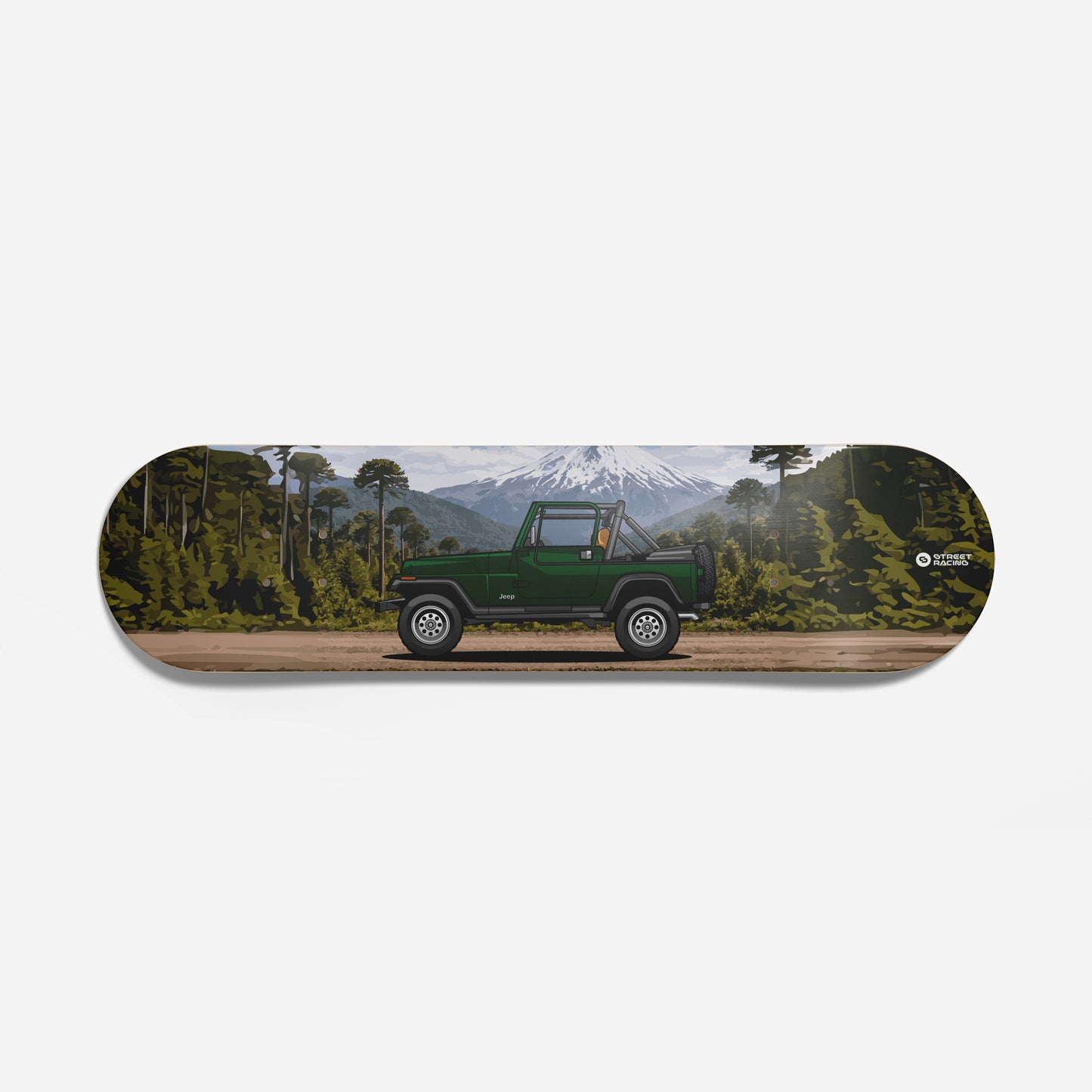 Tabla decorativa skateboard Jeep Wrangler YJ 87
