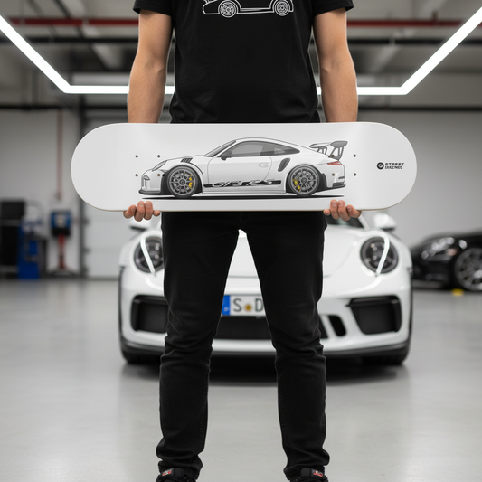 Tabla decorativa skateboard Porsche 911 GT3 RS 991 - Persona