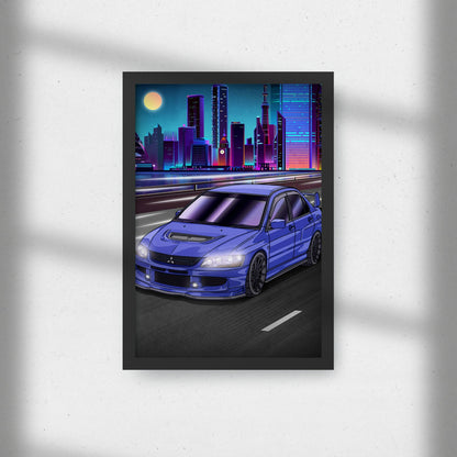 Mitsubishi Lancer Evo X Neón Cuadro