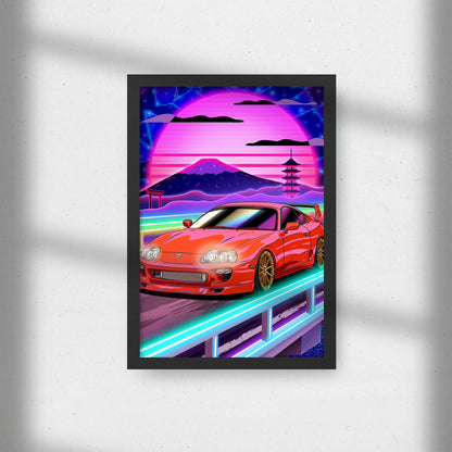 Toyota Supra Neón Cuadro