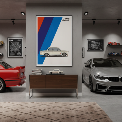 Cuadro BMW 2002 decoración automotriz - Showroom