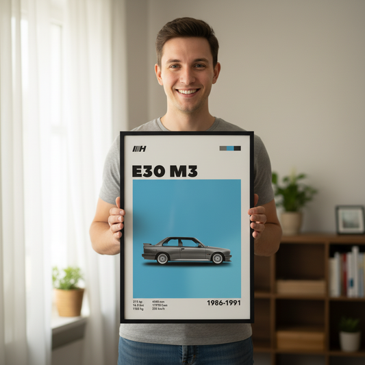 Cuadro BMW E30 M3 decoración automotriz Persona
