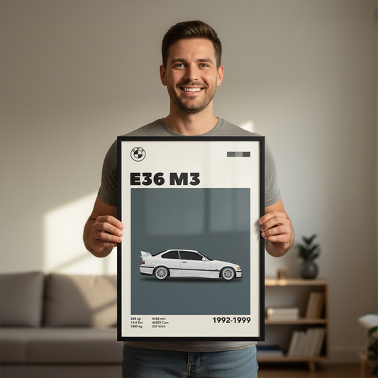 Cuadro BMW E36 M3 decoración automotriz Persona