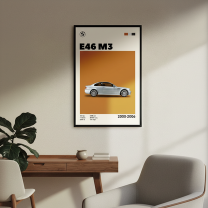 Cuadro BMW E46 M3 decoración automotriz - Habitación