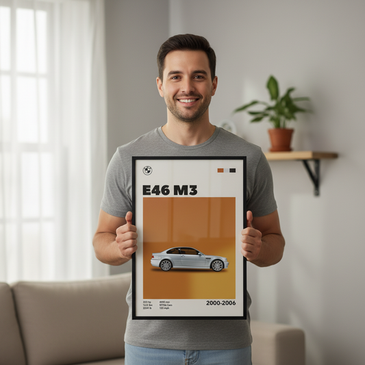 Cuadro BMW E46 M3 decoración automotriz Persona
