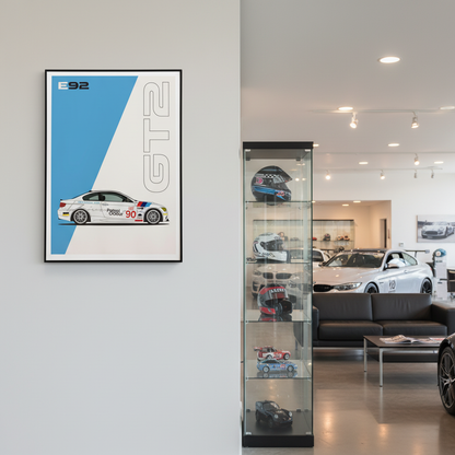 Cuadro BMW E92 GT2 decoración automotriz - Showroom