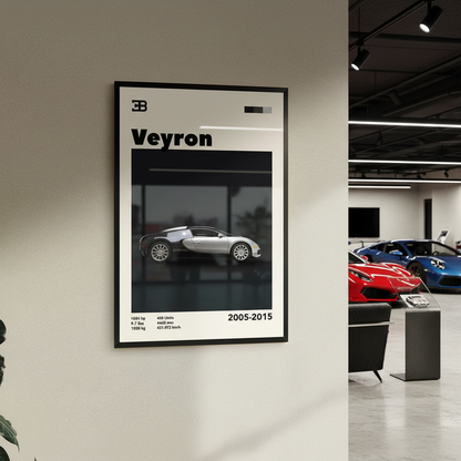 Cuadro Bugatti Veyron decoración automotriz - Habitación