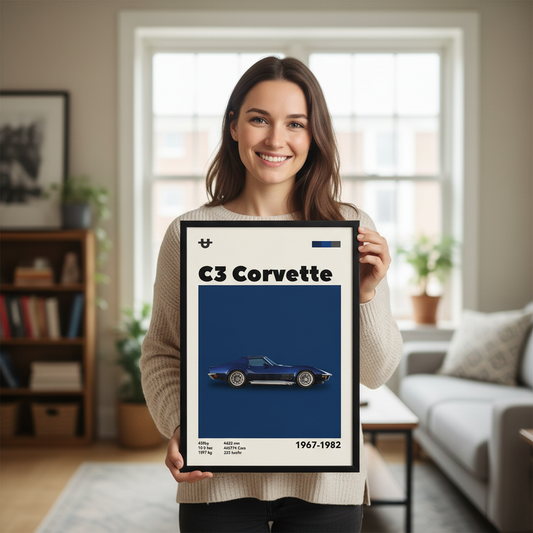 Cuadro Corvette C3 decoración automotriz Persona