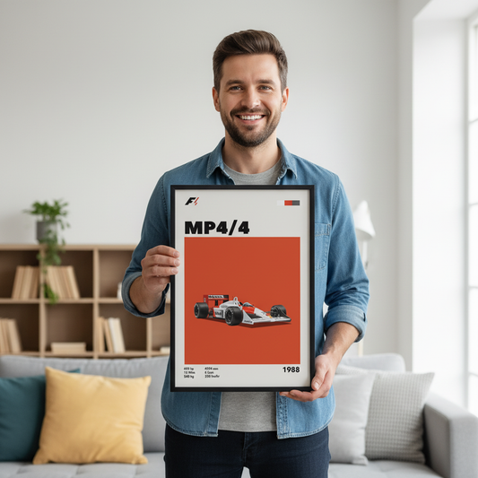 Cuadro F1 McLaren MP4/4 decoración automotriz Persona