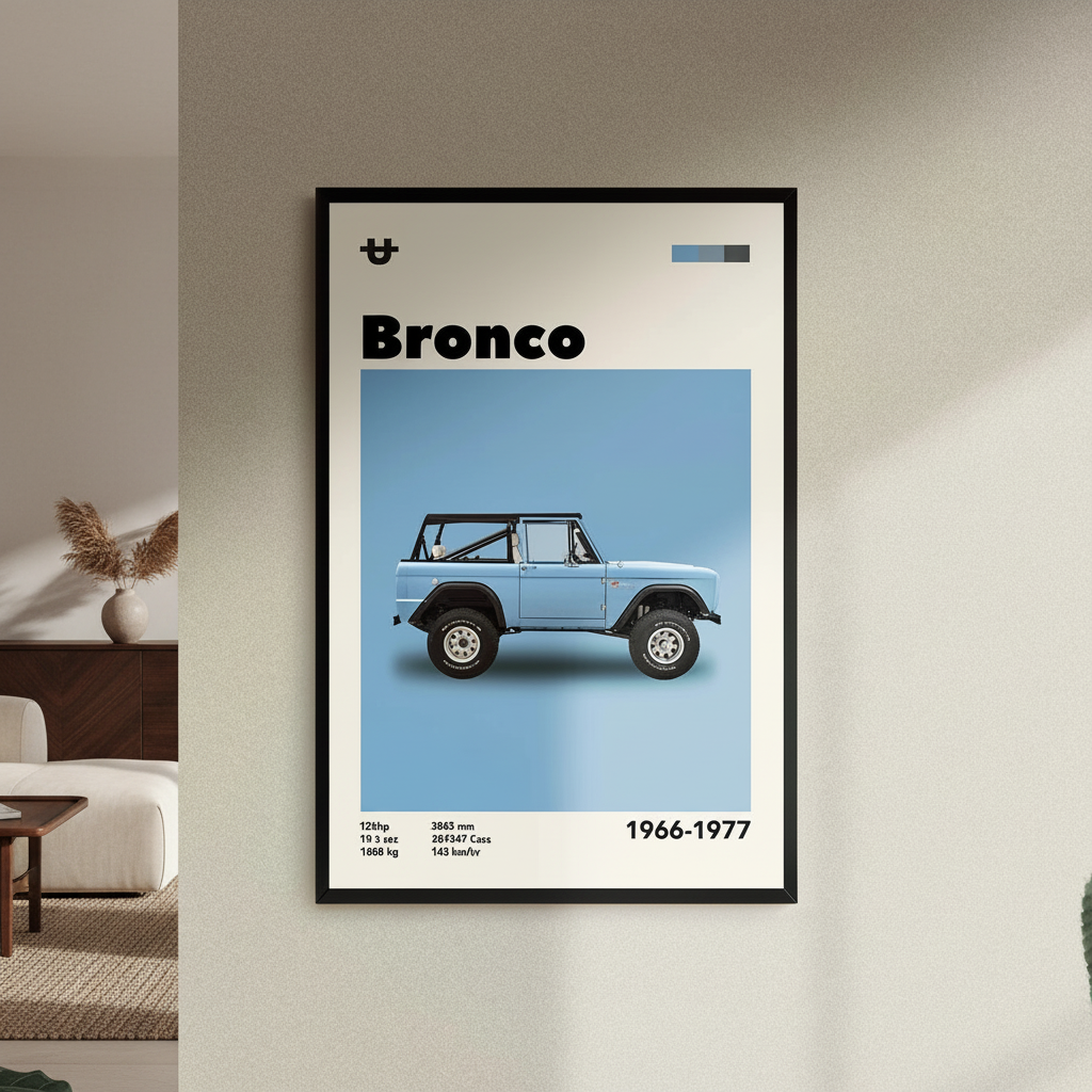 Cuadro Ford Bronco decoración automotriz - Habitación