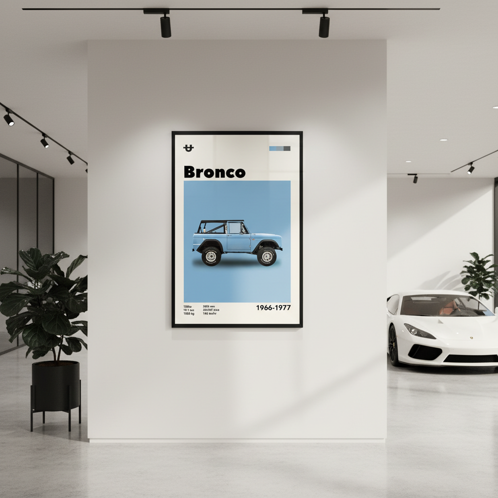Cuadro Ford Bronco decoración automotriz - Showroom