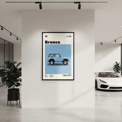 Cuadro Ford Bronco decoración automotriz - Showroom