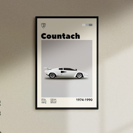 Cuadro Lamborghini Countach decoración automotriz pared