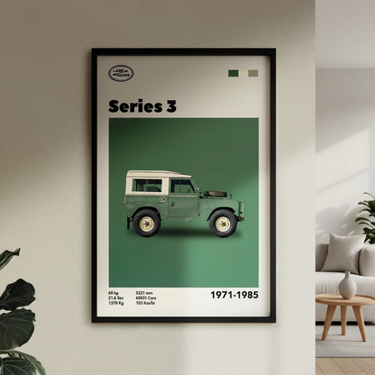 Cuadro Land Rover Serie 3 decoración automotriz - Habitación