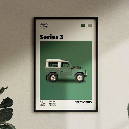 Cuadro Land Rover Serie 3 decoración automotriz pared