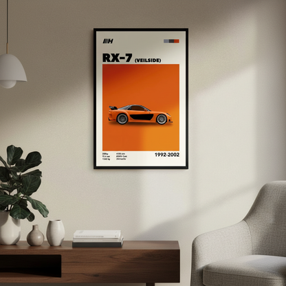 Cuadro Mazda RX-7 Vielside decoración automotriz - Habitación