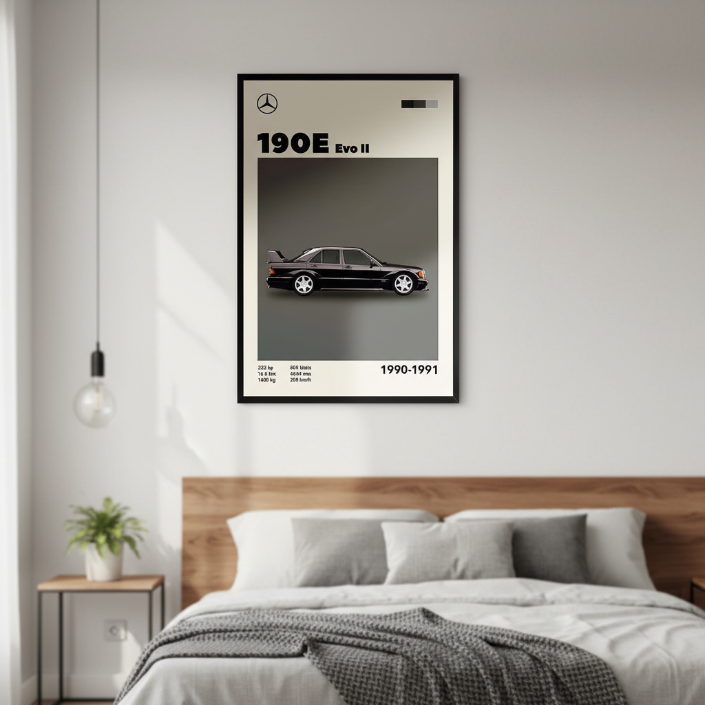 Cuadro Mercedes 190e Evo II decoración automotriz - Habitación