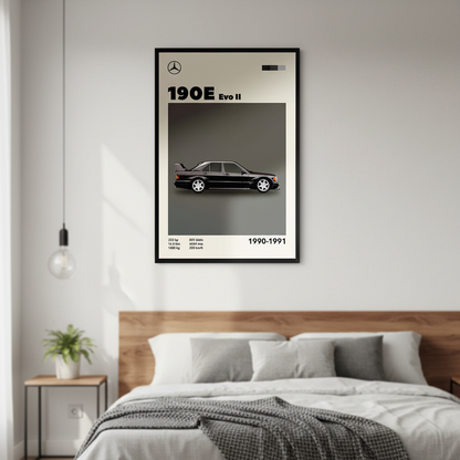 Cuadro Mercedes 190e Evo II decoración automotriz - Habitación