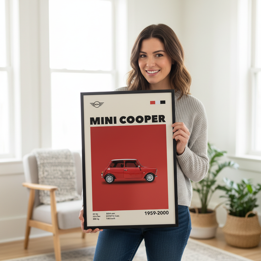 Cuadro Mini Cooper decoración automotriz Persona