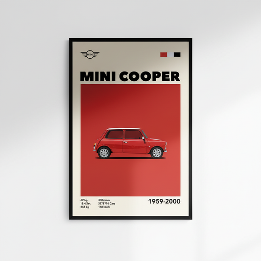 Cuadro Mini Cooper decoración automotriz pared