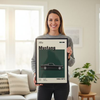 Cuadro Mustang 1964 decoración automotriz Persona