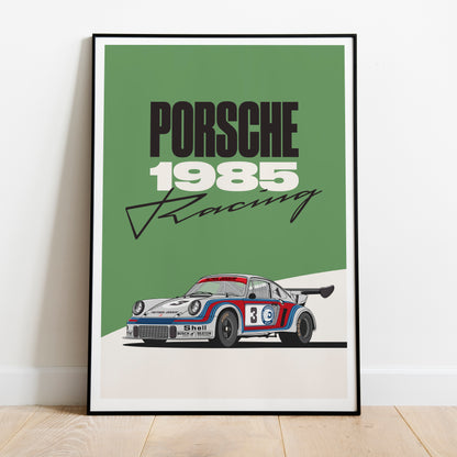 Cuadro Porsche 1985 Racing decoración automotriz pared