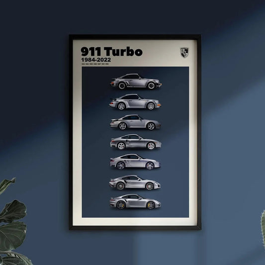 Cuadro Porsche 911 Turbo Evolution decoración automotriz pared