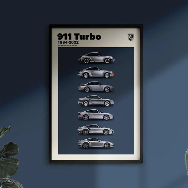 Cuadro Porsche 911 Turbo Evolution decoración automotriz pared