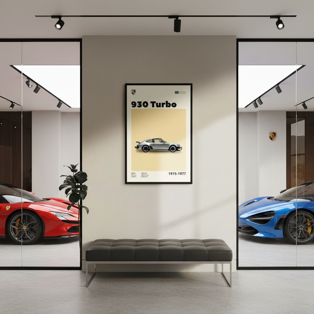 Cuadro Porsche 930 Turbo decoración automotriz - Showroom