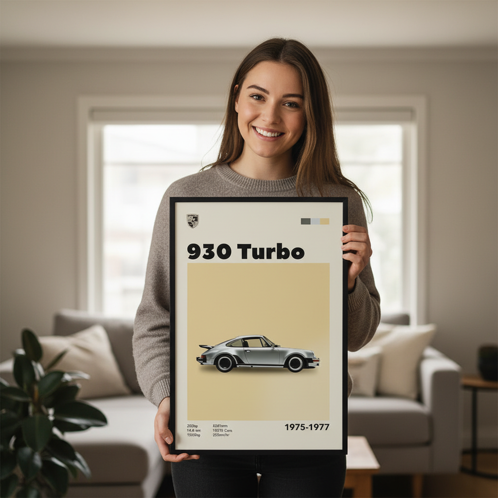 Cuadro Porsche 930 Turbo decoración automotriz Persona