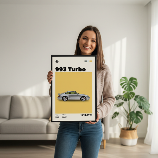 Cuadro Porsche 993 Turbo decoración automotriz Persona