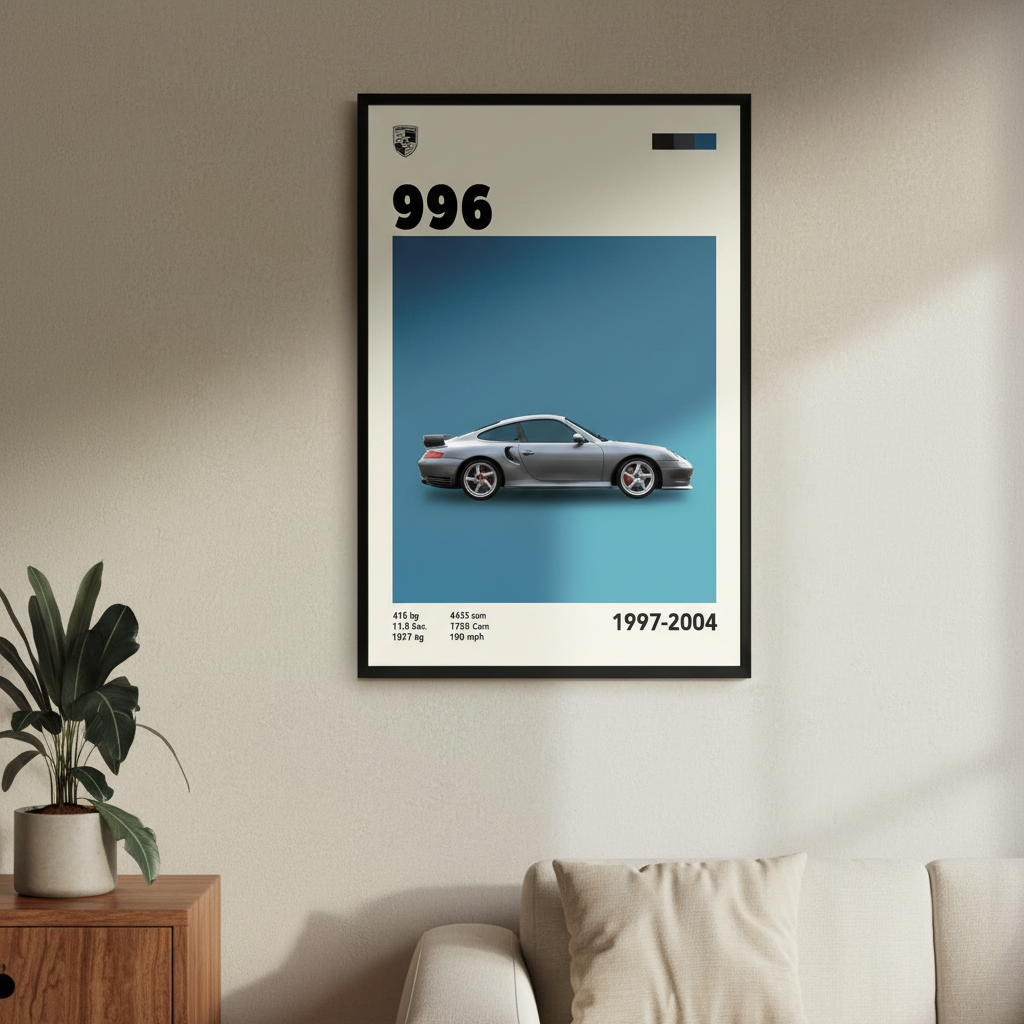 Cuadro Porsche 996 decoración automotriz - Habitación