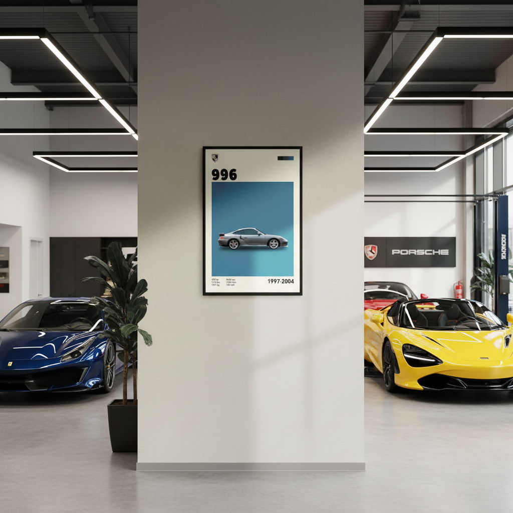 Cuadro Porsche 996 decoración automotriz - Showroom