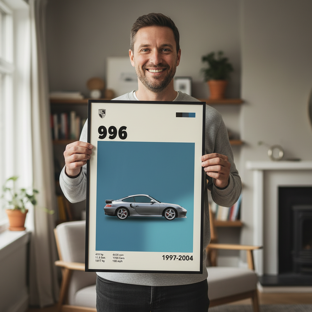 Cuadro Porsche 996 decoración automotriz Persona