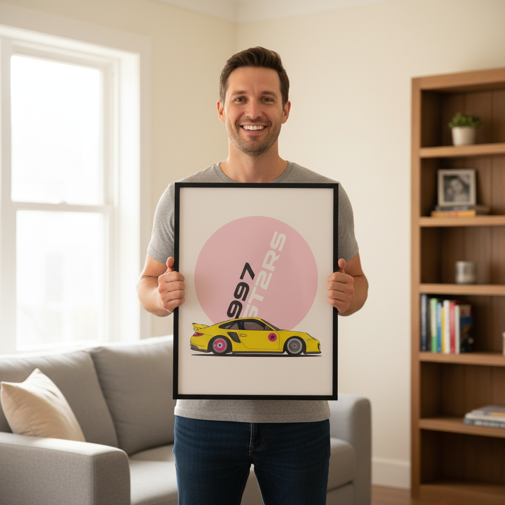 Cuadro Porsche 997 GT2 RS decoración automotriz Persona