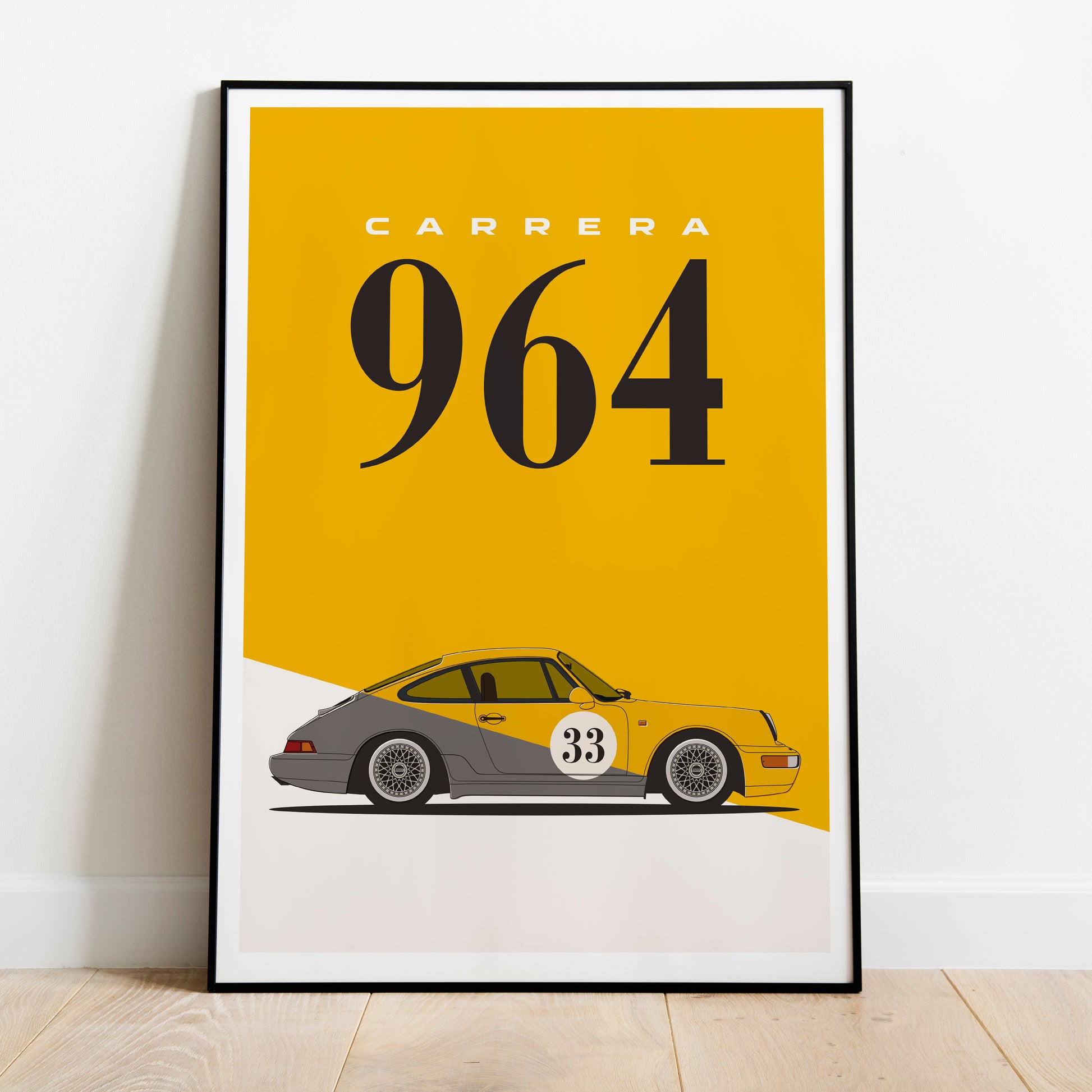 Cuadro Porsche Carrera 964 decoración automotriz pared