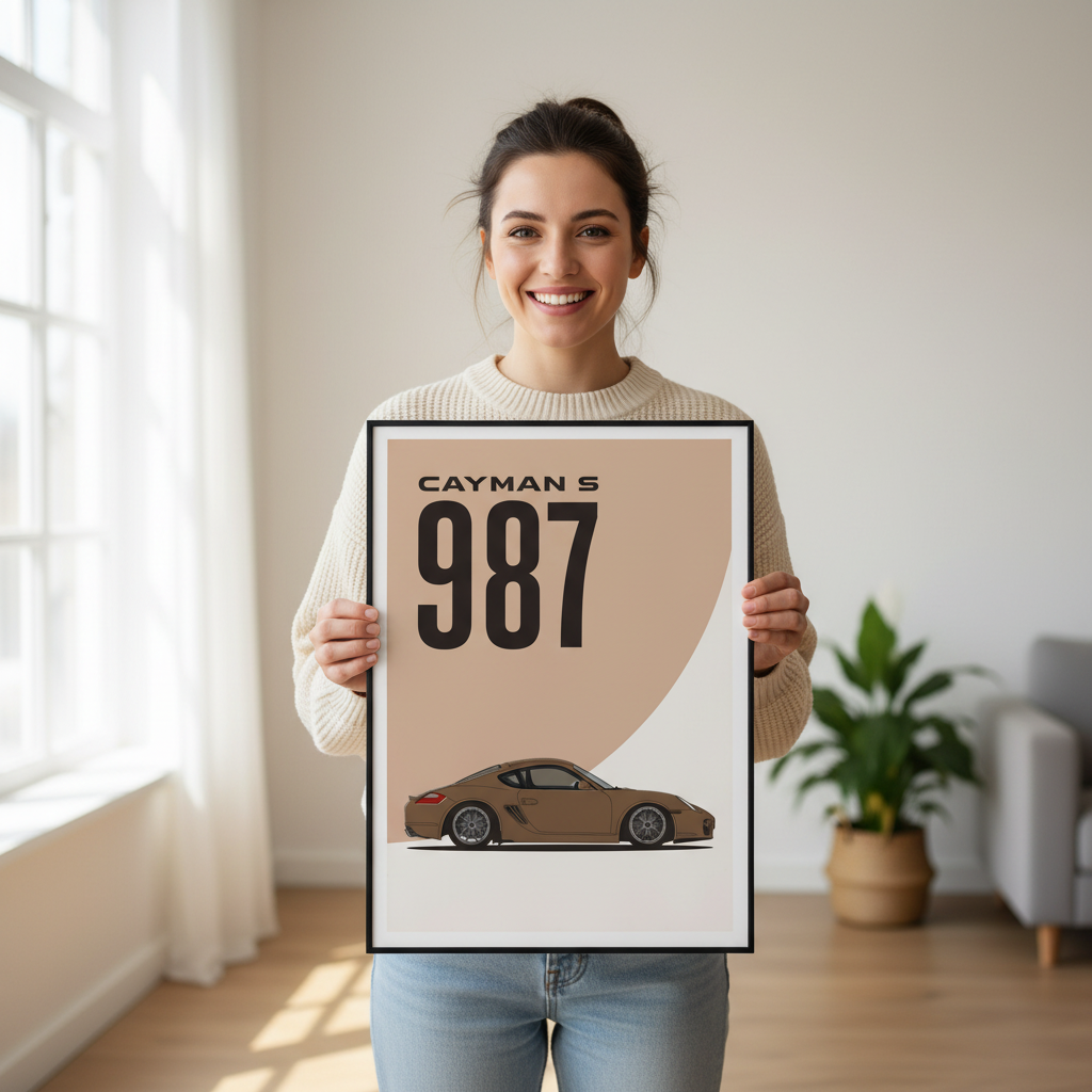 Cuadro Porsche Cayman S 987 decoración automotriz Persona