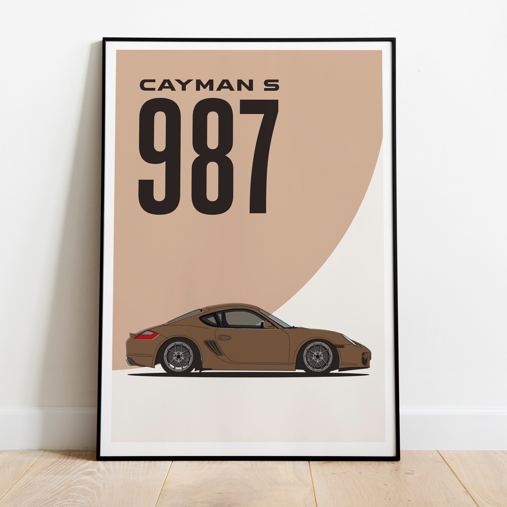 Cuadro Porsche Cayman S 987 decoración automotriz pared