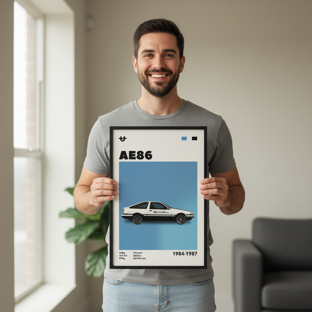 Cuadro Toyota AE86 decoración automotriz Persona