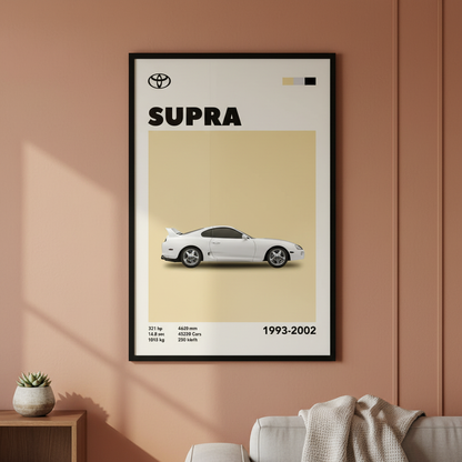 Cuadro Toyota Supra MK4 decoración automotriz - Habitación