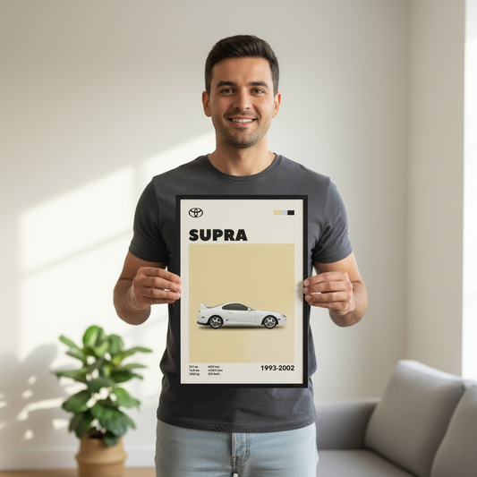 Cuadro Toyota Supra MK4 decoración automotriz Persona