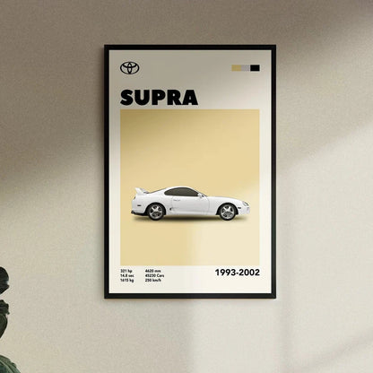 Cuadro Toyota Supra MK4 decoración automotriz pared