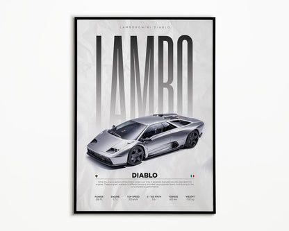 Lamborghini Diablo Cuadro